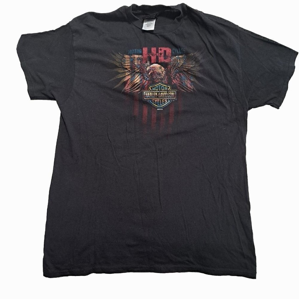 Harley-Davidson Men's L Black Short Sleeve T-Shirt Fremont MI